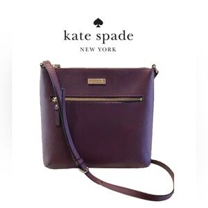 Kate Spade Leather Crossbody Bag in Plum